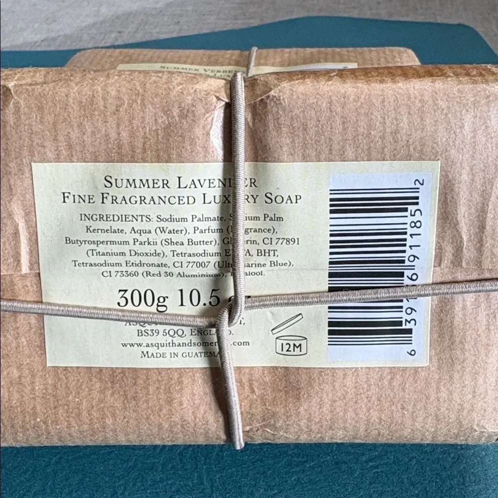Asquith & Somerset Luxury Bar Soap Bundle Summer Lavender and Summer Verbena